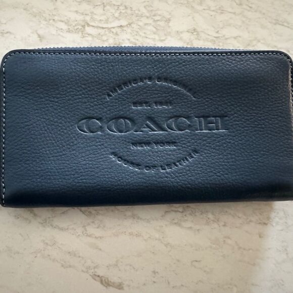 Coach Handbags - Coach Deep Blue Accordion Long Wallet